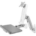 Miniatyrbild 2 av 3: ICY BOX IB-MS600-W 1x Monitor-väggfäste 25,4 cm (10) - 61 cm (24) Silver, Grå, Vit Justerbar i höjd, Tangentbordsbric