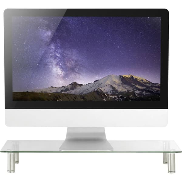 SpeaKa Professional Monitorupphöjning Höjdintervall: 75 till 90 mm Transparent