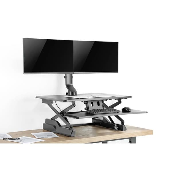 Neomounts FPMA-D860DBLACK 2x Monitor bordsfäste 25,4 cm (10) - 68,6 cm (27) Tiltbar, Roterbar, Svängbar Svart