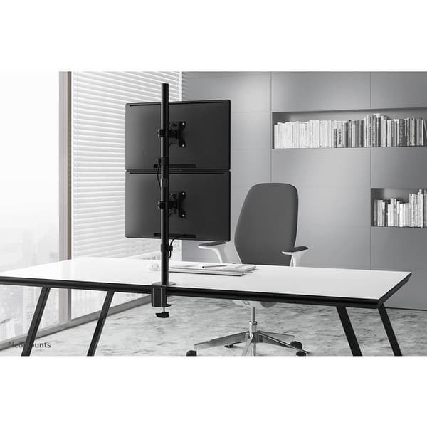 Neomounts FPMA-D550DVBLACK 2x Monitor bordsfäste 25,4 cm (10) - 81,3 cm (32) Svängbar, Roterbar, Tiltbar Svart