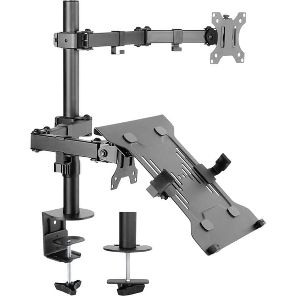SpeaKa Professional SP-MM-302 2x Monitorfäste 33,0 cm (13) - 81,3 cm (32) Svart Tilt + Svängbar, Justerbar i höjd, Vr
