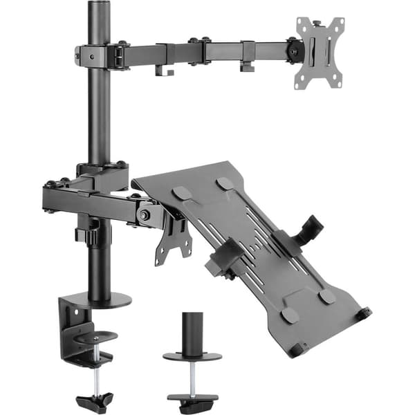 SpeaKa Professional SP-MM-302 2x Monitorfäste 33,0 cm (13) - 81,3 cm (32) Svart Tilt + Svängbar, Justerbar i höjd, Vr