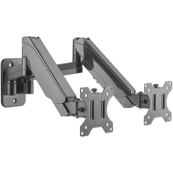 Manhattan 461627 2x Monitor-väggfäste 43,2 cm (17) - 81,3 cm (32) Svart Vridbar, Justerbar i höjd, Tiltbar, Svängbar