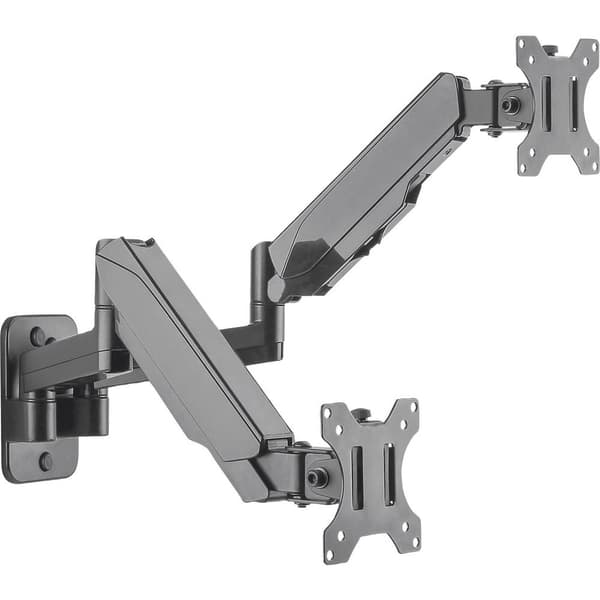 Manhattan 461627 2x Monitor-väggfäste 43,2 cm (17) - 81,3 cm (32) Svart Vridbar, Justerbar i höjd, Tiltbar, Svängbar