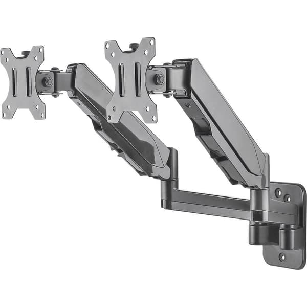 Manhattan 461627 2x Monitor-väggfäste 43,2 cm (17) - 81,3 cm (32) Svart Vridbar, Justerbar i höjd, Tiltbar, Svängbar Svart