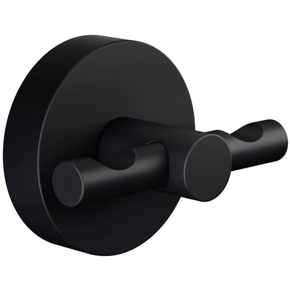 tesa Beläggningskrok 40564-00000-00 MOON BLACK Antal krokar: 2 (B x H x D) 50 x 53 x 65 mm Metall Svart (matt) 1 st