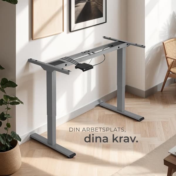 Höj- och sänkbart skrivbord Melville - grå