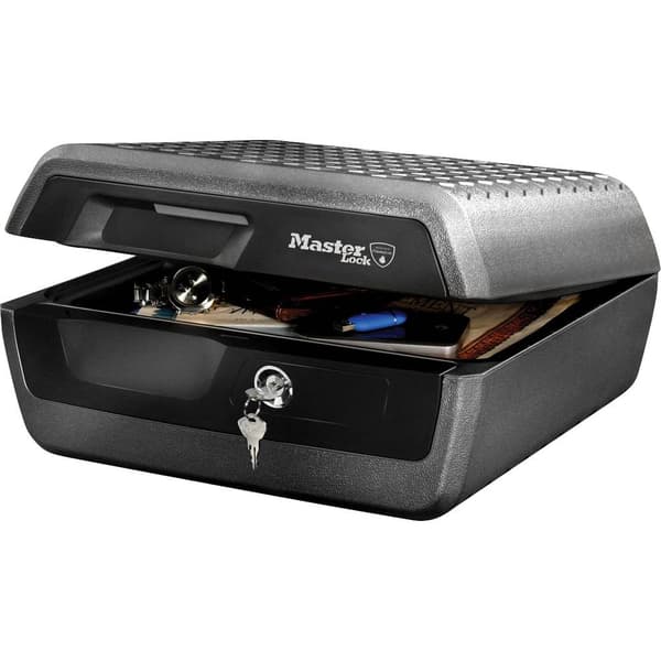 Master Lock LCFW30100 Eldskyddslåda brandsäker, 2-nyckelsystem, vattenavvisande, brandskyddad Nyckel
