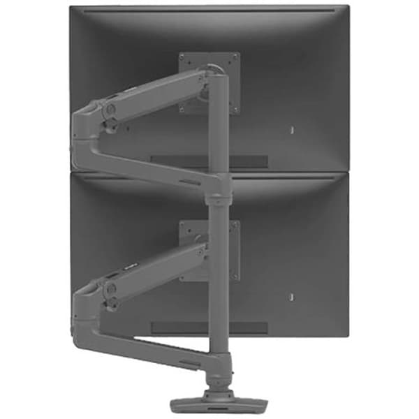 Ergotron LX Dual Arm Stacking Tall Desk Mount 2x Monitor bordsfäste 38,1 cm (15) - 101,6 cm (40) Svart Justerbar i hö