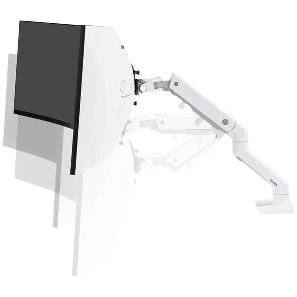Ergotron HX Arm Desk Mount HD 1x Monitor bordsfäste 38,1 cm (15) - 124,5 cm (49) Vit Vridbar, Justerbar i höjd, Tiltb