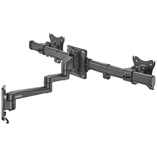 SpeaKa Professional SP-TVM-512 2x Monitor-väggfäste 33,0 cm (13) - 68,6 cm (27) Svart Vridbar, Tiltbar, Svängbar
