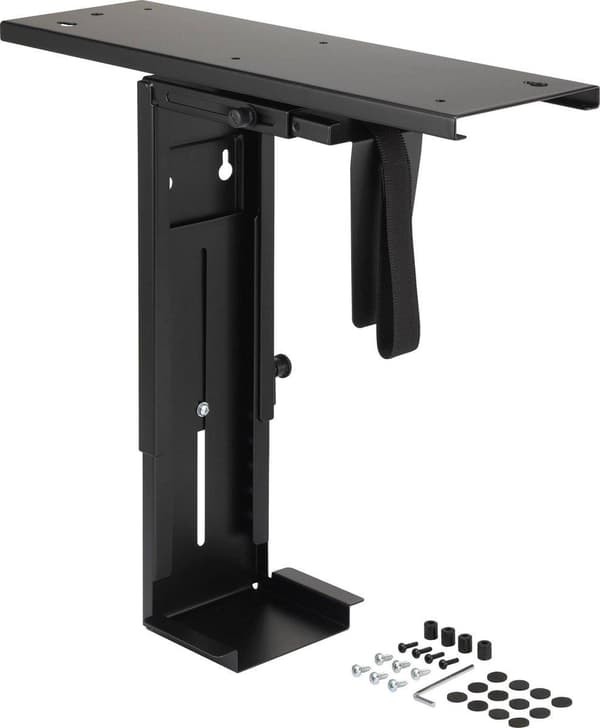 SpeaKa Professional SP-6353552 PC-hållare Under bord, Vertikal, Horisontell Svart Lastbar upp till: 10 kg