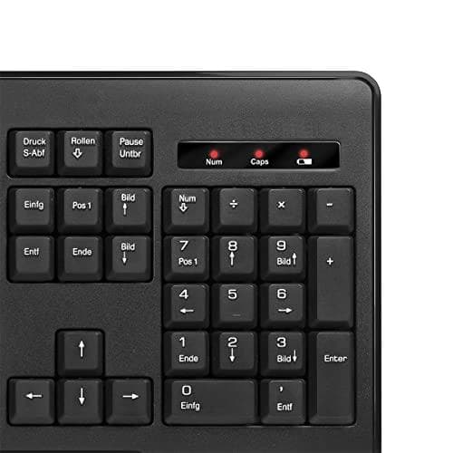 Logilink tangentbord & mus combo set 2,4GHz, 1000DPI mus svart (ID0194)