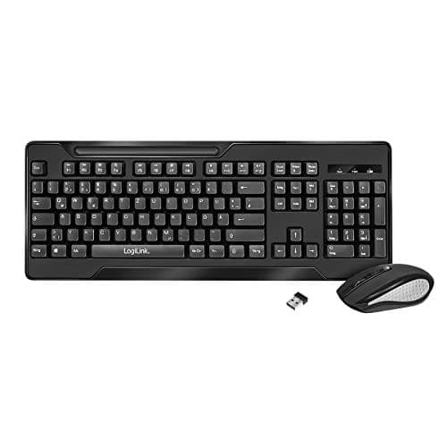 Logilink tangentbord & mus combo set 2,4GHz, 1000DPI mus svart (ID0194) Svart