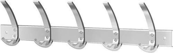 Klädhängare Keith 5 krokar väggklädhängare i aluminium silver