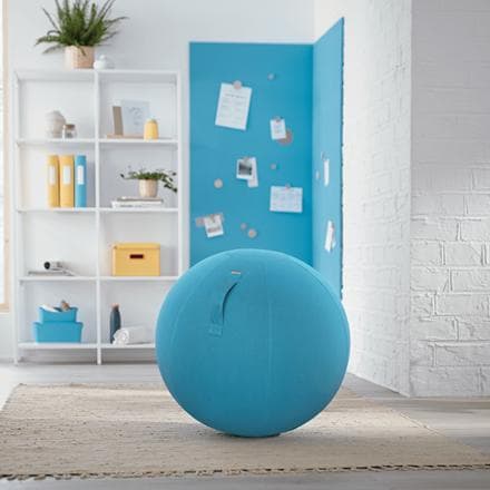 Leitz Ergo Cozy Active Ergonominen istuinpallo - Sisältää käsipumpun - Ihanteellinen kotitoimistoon - Serene Blue