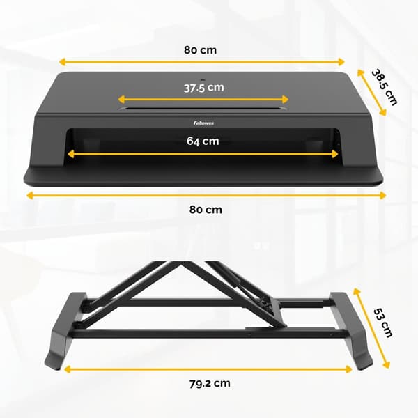 Fellowes Lotus LT Black Sit-Stand Workstation