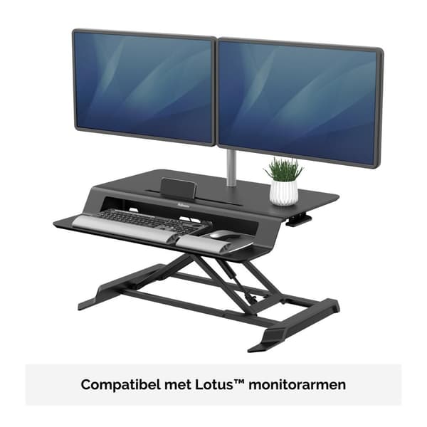 Fellowes Lotus LT Black Sit-Stand Workstation