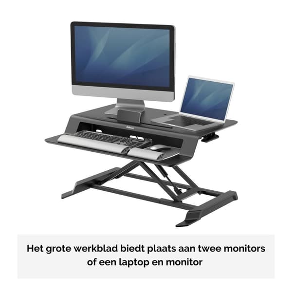 Fellowes Lotus LT Black Sit-Stand Workstation