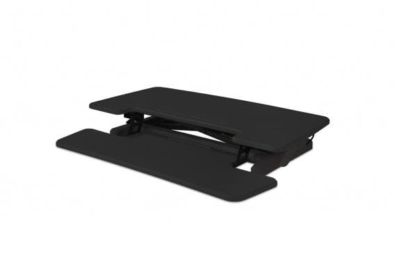Bakker Elkhuizen Justerbar Sit-Stand Desk Riser 2 - LCD-skærm/tastatur/museholder - Sort - Skrivebordsstativ (BNEASSDR2B) Sort
