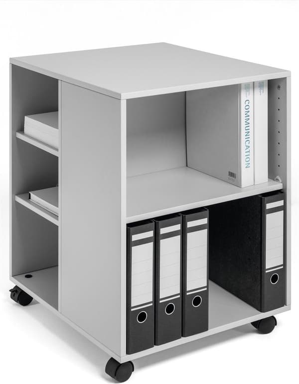 Slidstærk vogn - 52,8 x 74,8 x 59,2 cm - Grå - 3-sidet åben