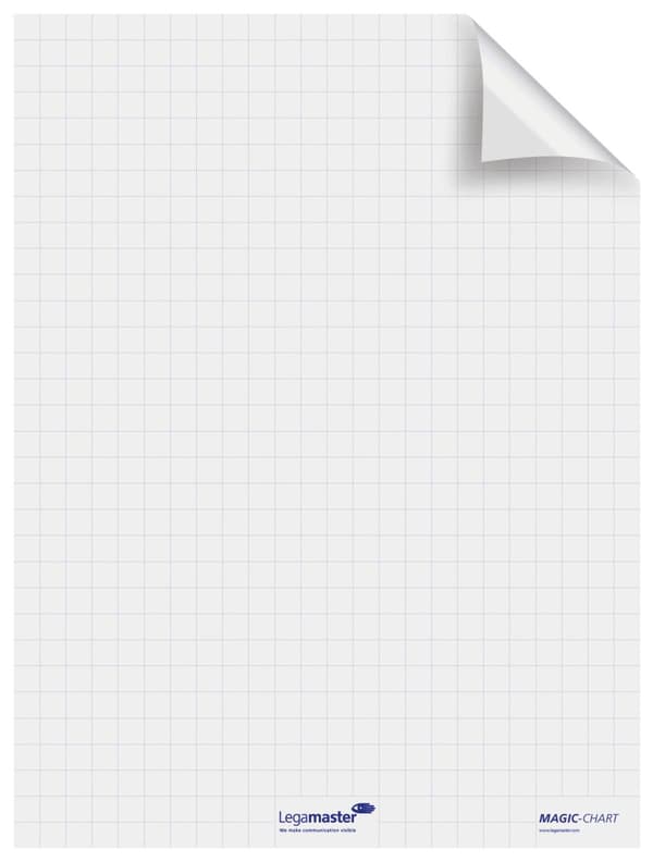 Legamaster - magic-chart - whiteboard - folie - 60x80cm - vit med diamant - 25 ark