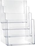 Miniatyrbild 2 av 5: Helit H2352202 Broschyrhållare Glas (klar) DIN A5 porträtt Antal fack 4 1 stycke(r) (BxHxD) 165 x 257 x 175 mm