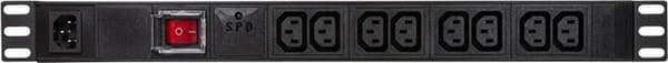 LogiLink PDU8A02 strømfordeling 1U Sort 8 stikkontakt(er) Sort