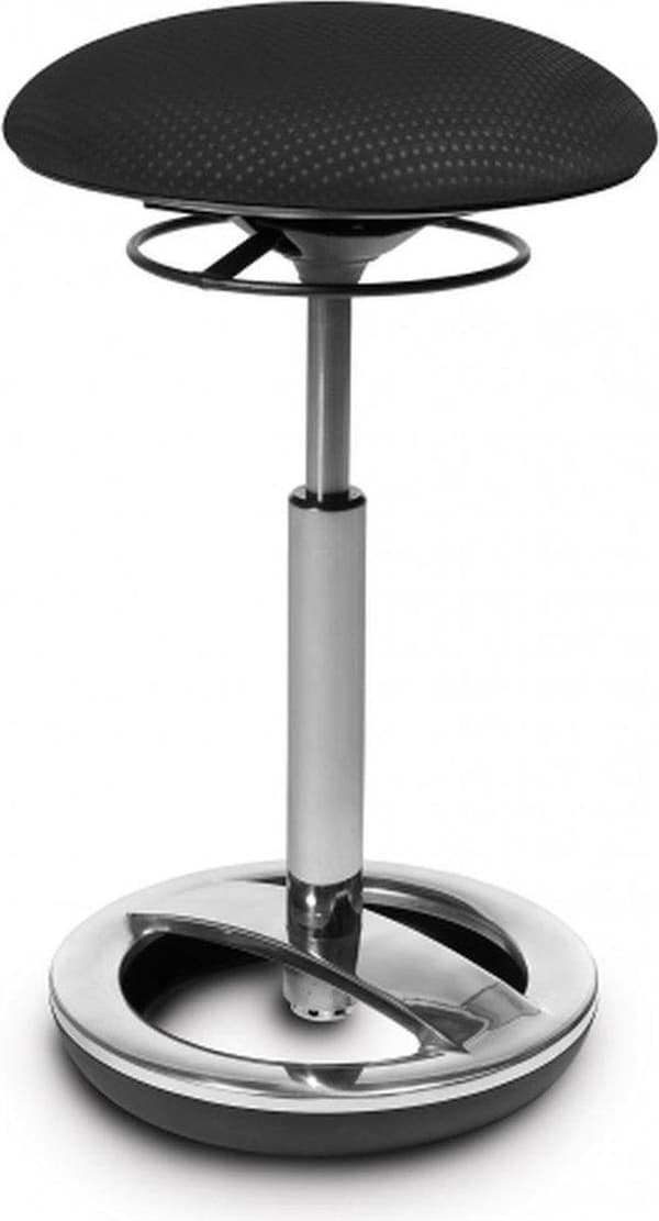 Taburet/Forhøjet kontorstol - Stof - Sort - Ergonomisk