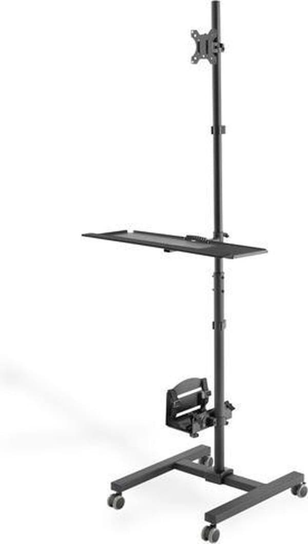 Digitus DA-90374 TV-vogn 1-vejs 43,2 cm (17) - 81,3 cm (32) Højdejusterbar, Tastaturholder, Vipbar, Roterbar, Drejelig