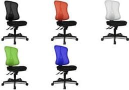 Topstar "Head Point SY" office swivel chair, black / blue Cover: 100% polyester, continuous seat height adjustment, - 1 piece (HE200 BC08)