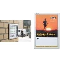FRANKEN julistekehys "Outdoor", DIN A3, 25 mm kehysprofiili hopea-anodisoitu alumiininen napsautuskehys, muovivipu (BS1702)