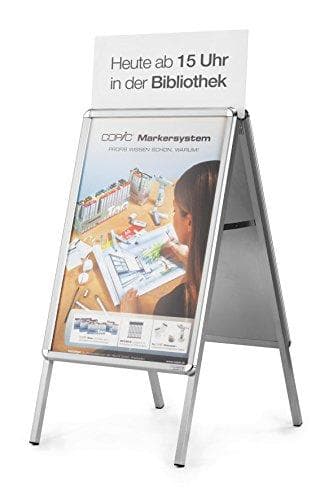 magnetoplan topskilt til plakatstativ SP A1, hvid af hvid plast, til efterfølgende mærkning (00020)