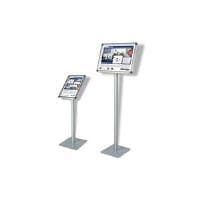 FRANKEN "Standard" informationsstander, DIN A3 landskab, højde: 1.200 mm sølvanodiseret aluminiumsramme, 25 mm snaprammeprofil (BS0902)