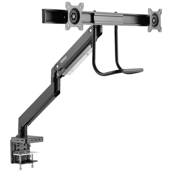 SpeaKa Professional SP-MM-820 2x Monitor bordsfäste 43,2 cm (17) - 81,3 cm (32) Inbyggd dockningsstation, Gastrycktek