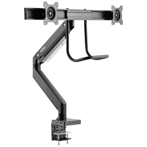 SpeaKa Professional SP-MM-820 2x Monitor bordsfäste 43,2 cm (17) - 81,3 cm (32) Inbyggd dockningsstation, Gastrycktek