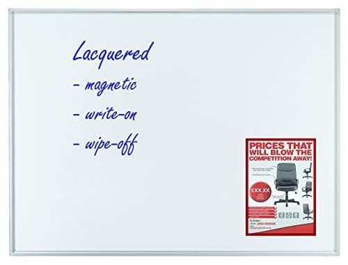 FRANKEN WWT ECO malet 60x90cm magneth.skrivbar. w. WWT-markører tørrer. aftørbar Aluminiumsramme.20mm hvid inkl. og pennebakke (SC4102)
