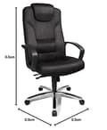 Miniatyrbillede 5 af 5: Topstar direktionsstol "Comfort Point 50 Microfibre", krom ryglæn / sæde lavet af slidstærkt mikrofiber, med lændestøtte - 1 stk (7819 TA3)