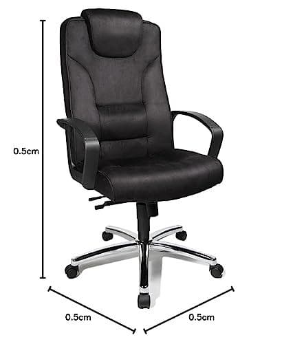 Topstar direktionsstol "Comfort Point 50 Microfibre", krom ryglæn / sæde lavet af slidstærkt mikrofiber, med lændestøtte - 1 stk (7819 TA3)