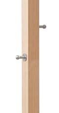 Miniatyrbild 2 av 4: PAPERFLOW klädstativ "easyCloth", tillverkad av trä, svart stativ: bok, 6 färgade krokar: svart, gjord av massivt trä och - 1 st (PEC.01)