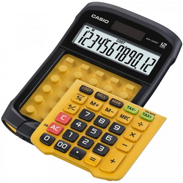 Casio WM-320MT -vatten- och dammtålig Desktop-kalkylator