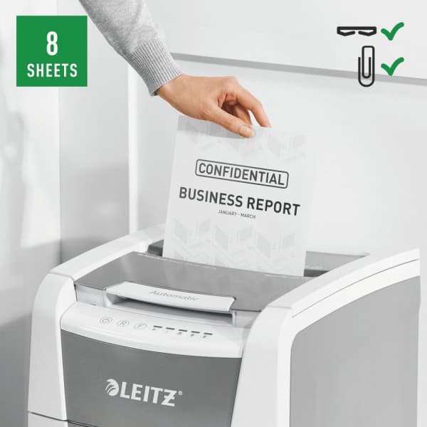 Leitz IQ Small Office 100 -automaattinen paperisilppuri, P4