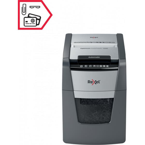 Rexel Optimum 100M automaattinen -paperisilppuri, P5