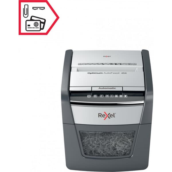 Rexel Optimum 45X automaattinen -paperisilppuri, P4
