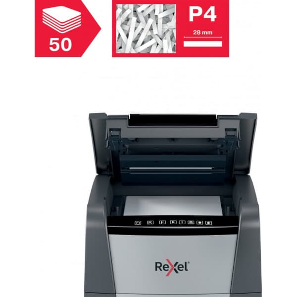 Rexel Optimum 50X automaattinen -paperisilppuri, P4