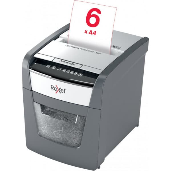 Rexel Optimum 50X automaattinen -paperisilppuri, P4