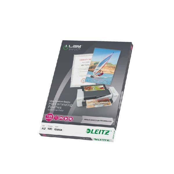 Leitz iLAM A3 UDT 125 mic blank laminating pouch, 100 pcs
