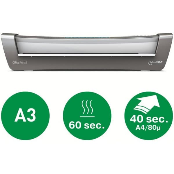 Leitz iLAM Office Pro A3 -laminointilaite, hopea