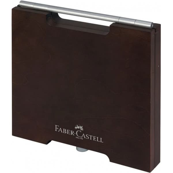Faber-Castell Pitt Monochrome Assortment -piirustustuotesetti puulaatikossa, 85-osainen