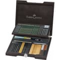 Pikkukuva 1 / 3: Faber-Castell Pitt Monochrome Assortment -piirustustuotesetti puulaatikossa, 85-osainen